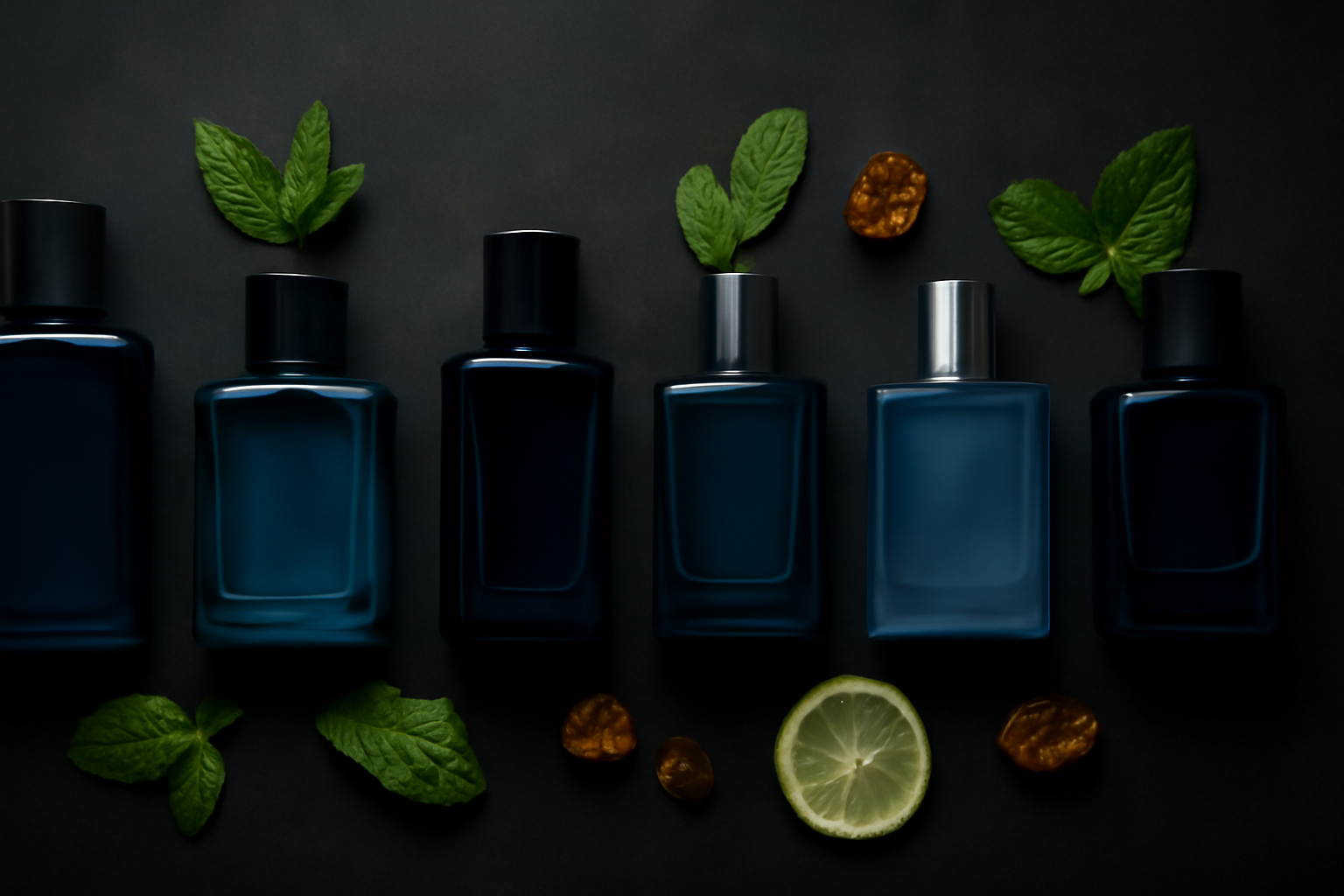 Comparatif de clones de Dior Sauvage EDT, EDP et Elixir sur surface sombre