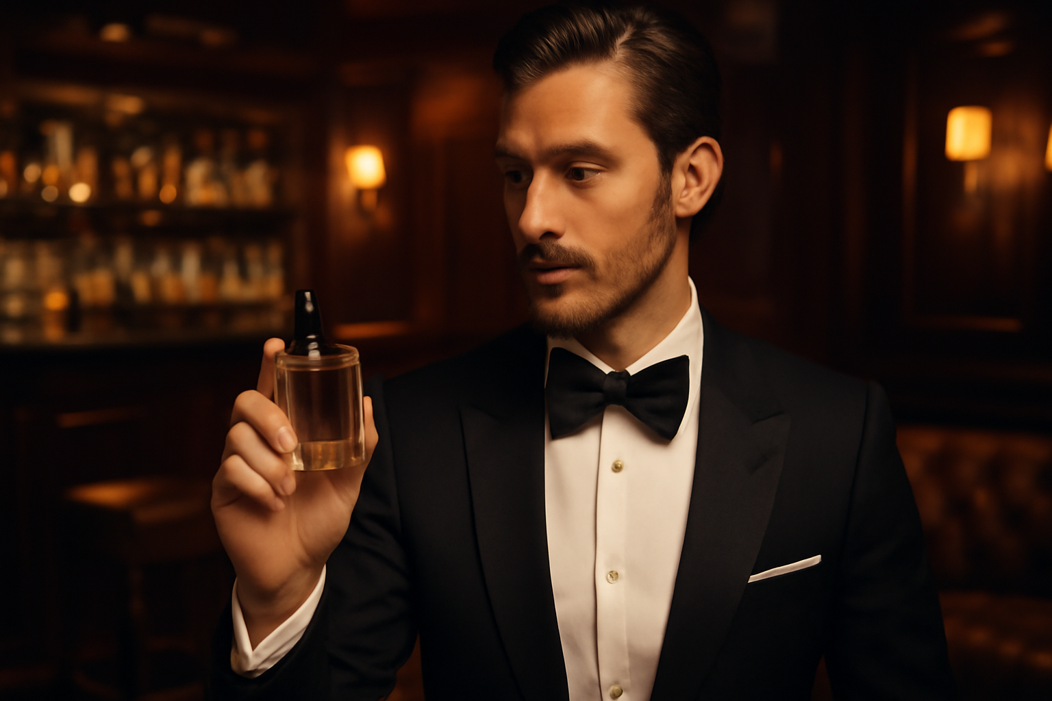 Homme elegant tuxedo parfum Tom Ford soir