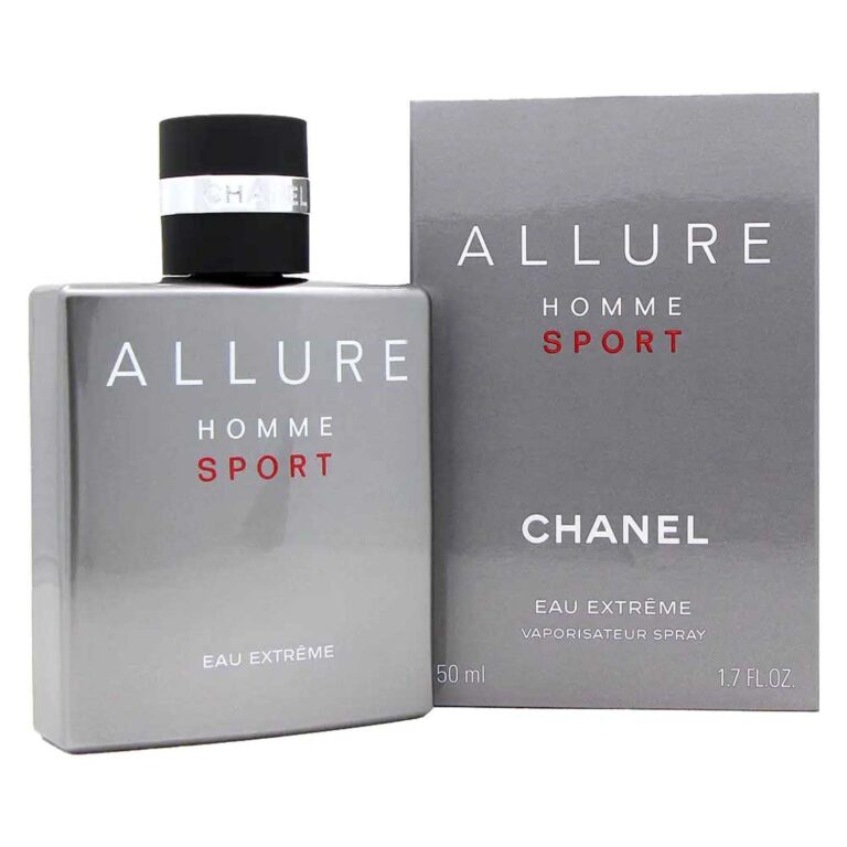 Flacon Chanel Allure Homme Sport Eau Extrême 50 ml avec son packaging gris