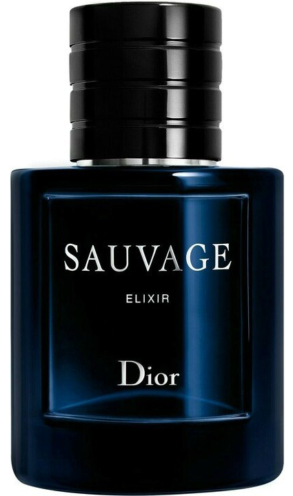 Flacon Dior Sauvage Elixir bleu nuit, signature spicy/lavande
