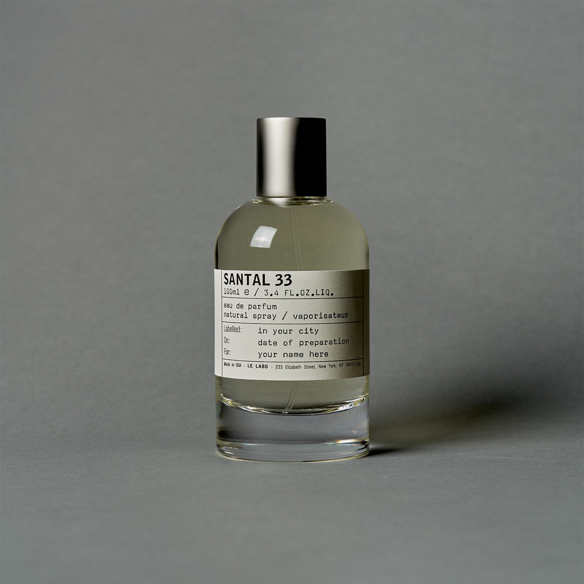 Flacon Le Labo Santal 33 Eau de Parfum 100 ml