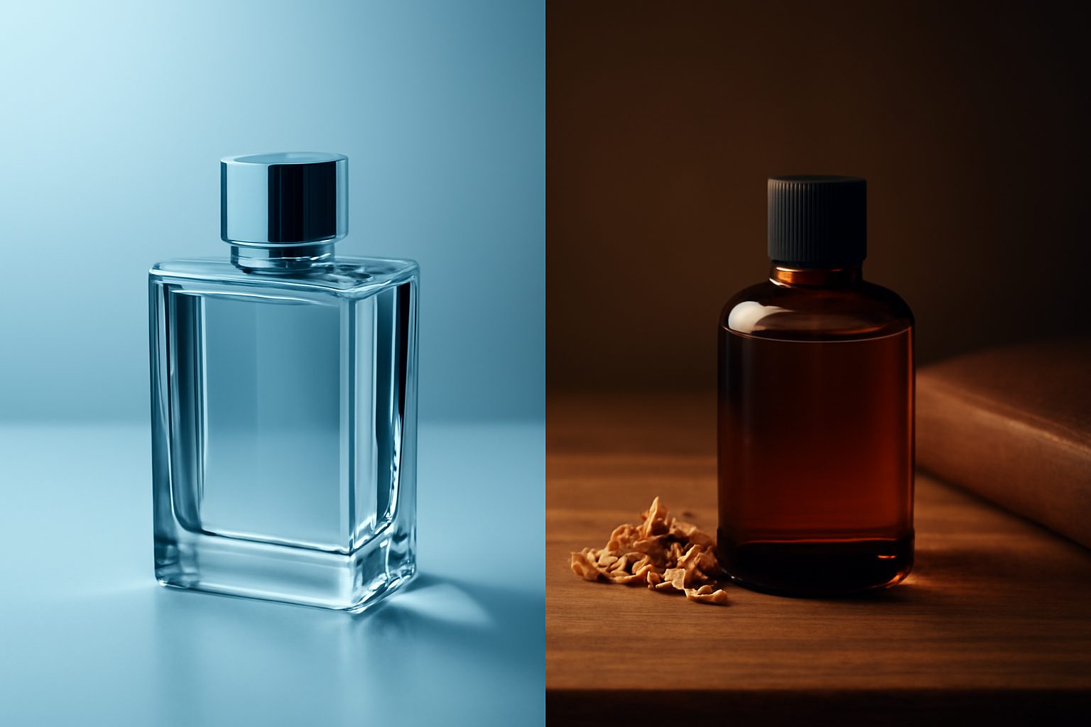 Comparaison entre un parfum cher a l'allure froide et un parfum abordable a l'aura luxueuse